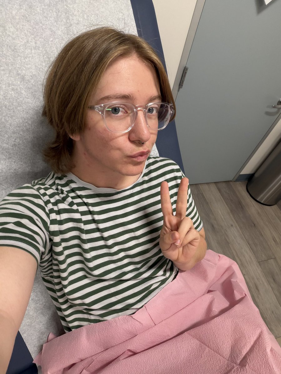 Just a boy being really brave about his Pap smear :p