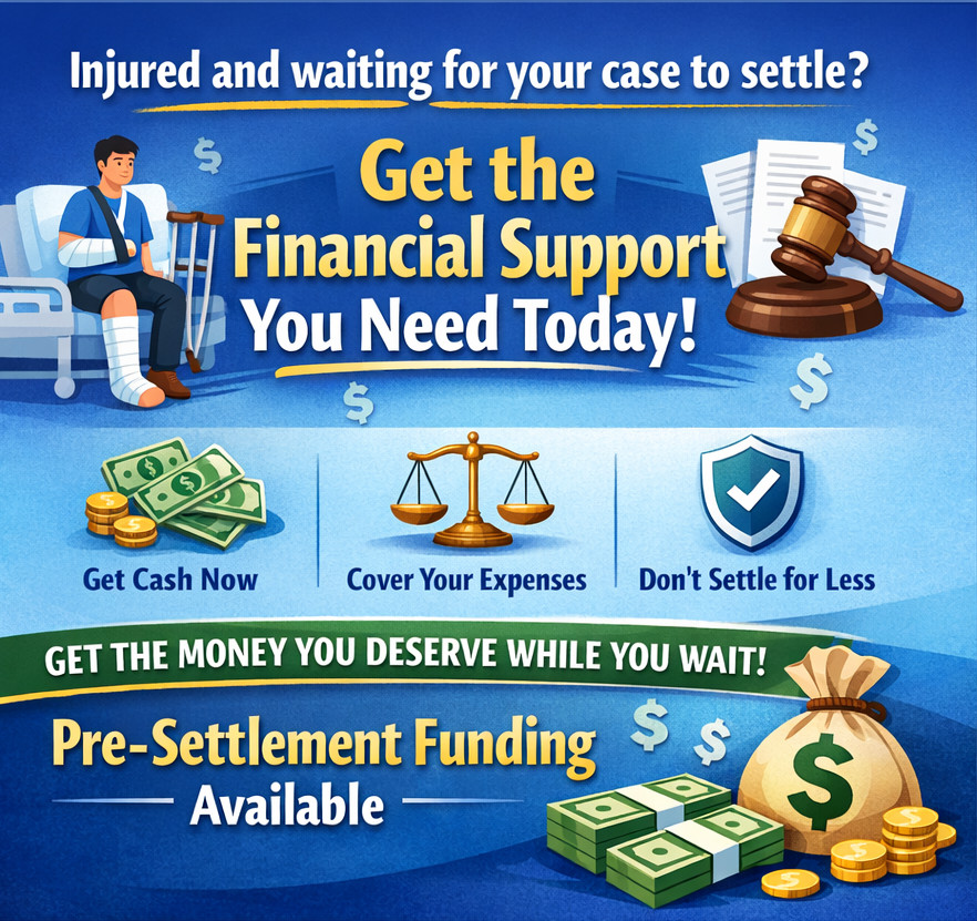 Injured and waiting for your case to settle? Get the financial support you need today so you don’t have to settle for less than you deserve. 💰 #PreSettlementFunding #LegalFunding #InjuryClaim #AccidentRecovery #JusticeForVictims