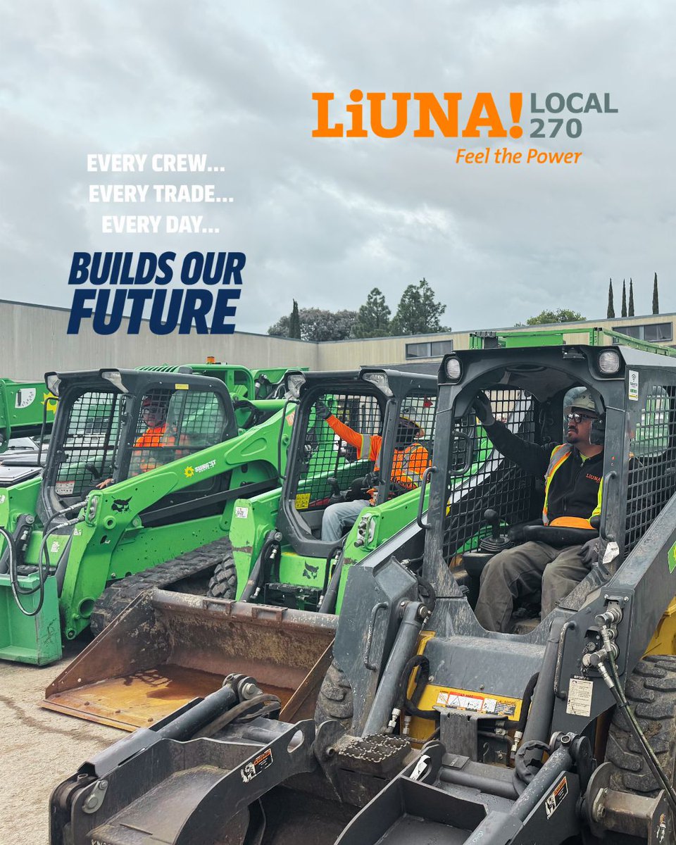 liuna270's tweet photo. It’s not just another day on the job. It’s what we stand for when we stand together.
Machines fired up. Crews locked in. One mission.
No egos here. What we build goes beyond the jobsite — it’s rooted in trust, respect, and having each other’s backs.
#LIUNA270 @LIUNA https://t.co/syW9K7Rci7