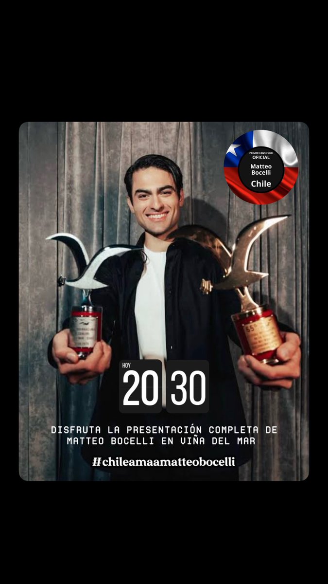 Fans Club Oficial Matteo Bocelli Chile tweet media
