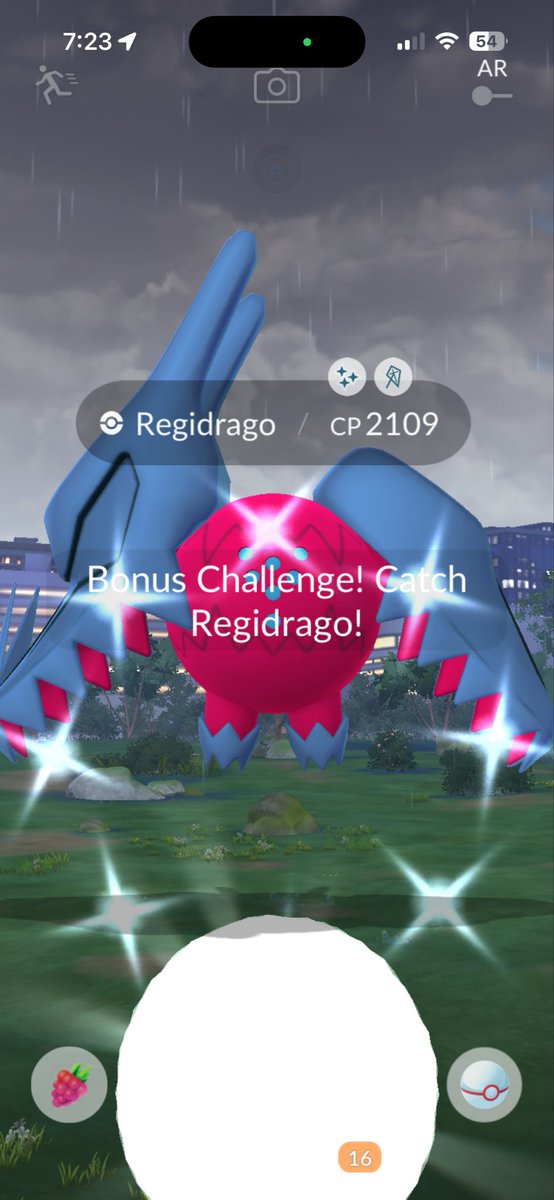 There were lots of glitches yesterday during the in-person raids (apparently there was an update that kept us from joining certain raids) but the remote raid made up for it with the Shiny Regidrago tonight!