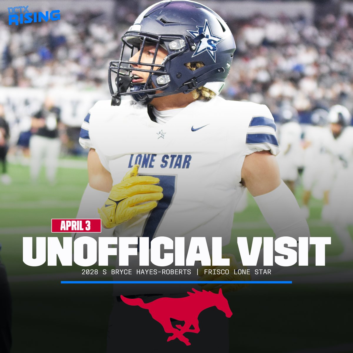GPowersScout's tweet image. 2028 S Frisco Lone Star S Bryce Hayes-Roberts (@BryceRober94910) is set to make a visit to The Hilltop tomorrow #PonyUp

The ⭐️⭐️⭐️⭐️ is fresh off a TCU visit/offer &amp;amp; holds offers from Ole Miss, Texas Tech, Arkansas, Missouri + more. 

Elite #TXHSFB DB talent. 👀