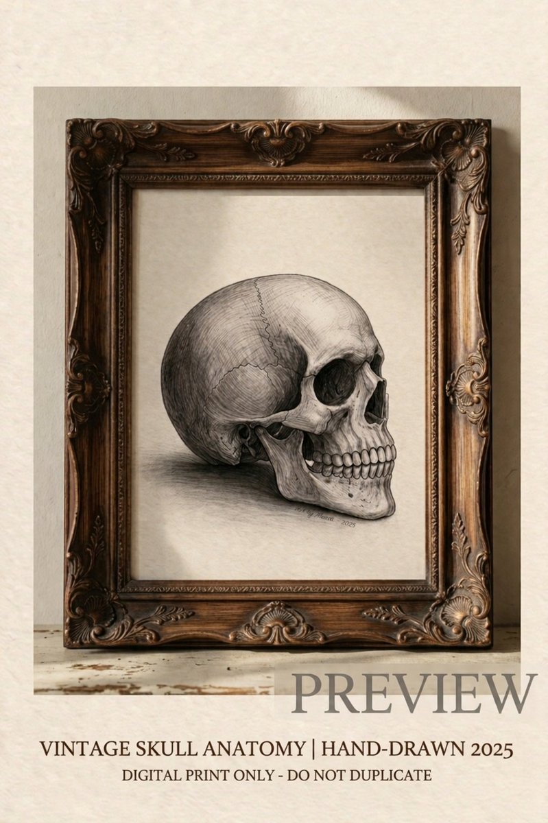 x_x_Mando_x_x's tweet image. سكيتش الجمجمه العتيقه🎨💀 متاحه الآن للتحميل الرقمي والطباعه

'High-Quality Digital Art.

 نسخة مميزة بخلفية 'Off White وموقعة.
👈 جاهزة للطباعة والديكور الفني.

📩 DM for Price &amp;amp; Details. #AnatomyArt #DigitalPrints #DarkAcademia #VintageArt
