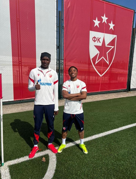 directsport247's tweet photo. From Kwara State to Serbia! 🇳🇬🇷🇸
Dollyp Sports Academy talents Ridwan Olarewaju and Muhammad Ismail are progressing well at FK Grafičar Beograd after their move last month. 
Wishing them all the best as they adapt and chase their dreams in Europe.
https://t.co/gORaj4v3Fg https://t.co/jp0KSrtFvq