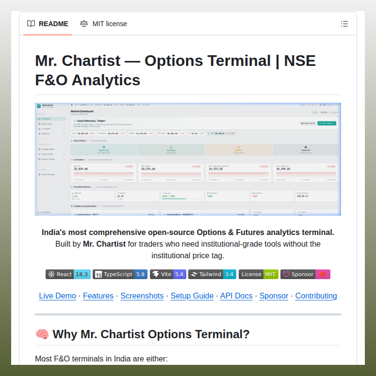 tom_doerr's tweet photo. Open-source NSE F&amp;O analytics terminal

https://t.co/Ij8wq5z8el https://t.co/kBANgdX3et