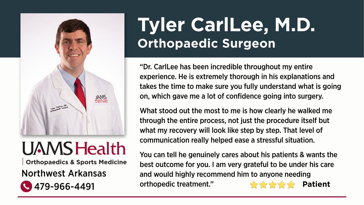 UAMS Health Orthopaedics & Sports Medicine tweet media