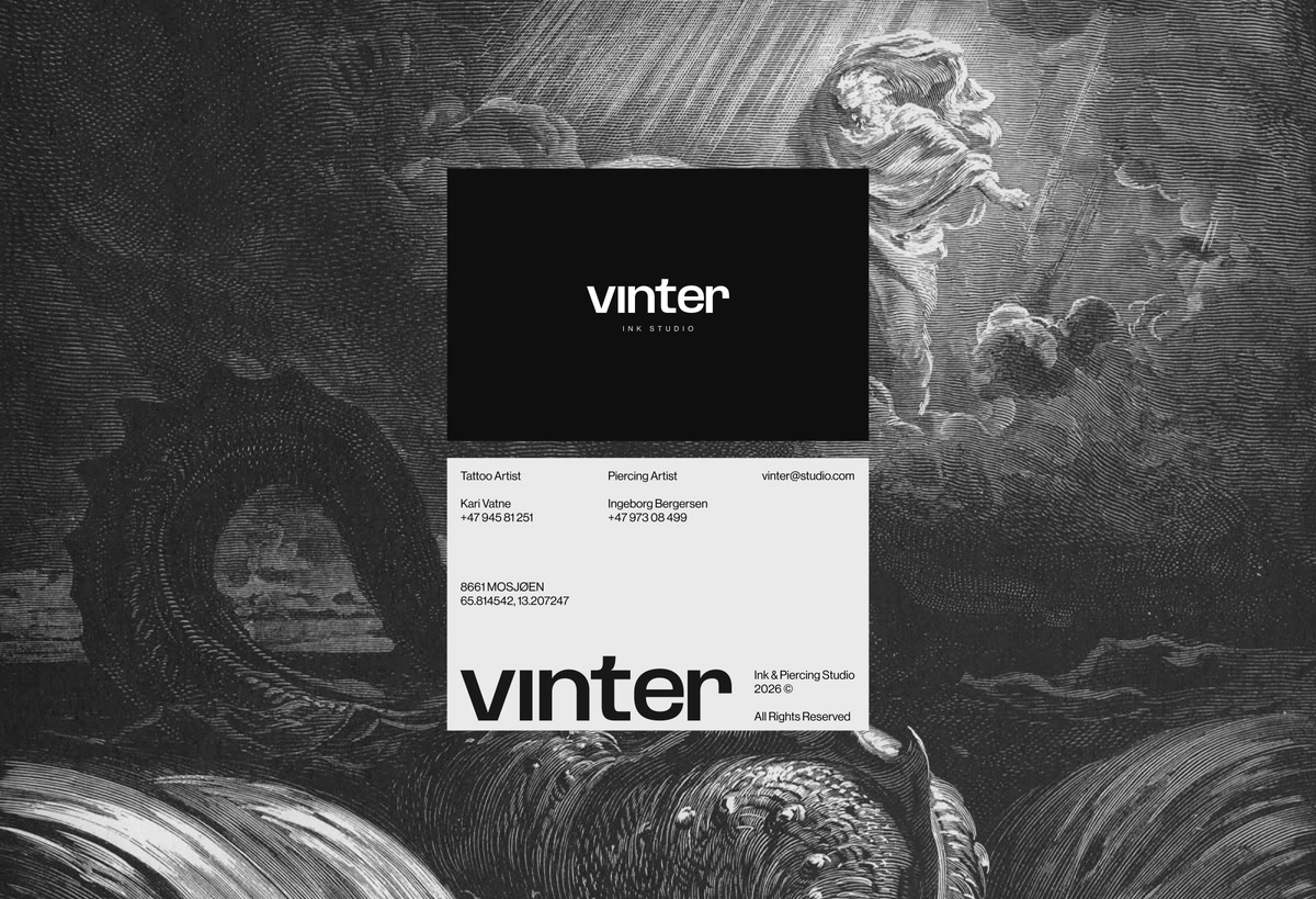 lucky2iq's tweet photo. Identidad visual para VINTER, un estudio de tatuajes y piercing en Noruega.

https://t.co/wAfhcoCxKK https://t.co/tvQV3txTDy