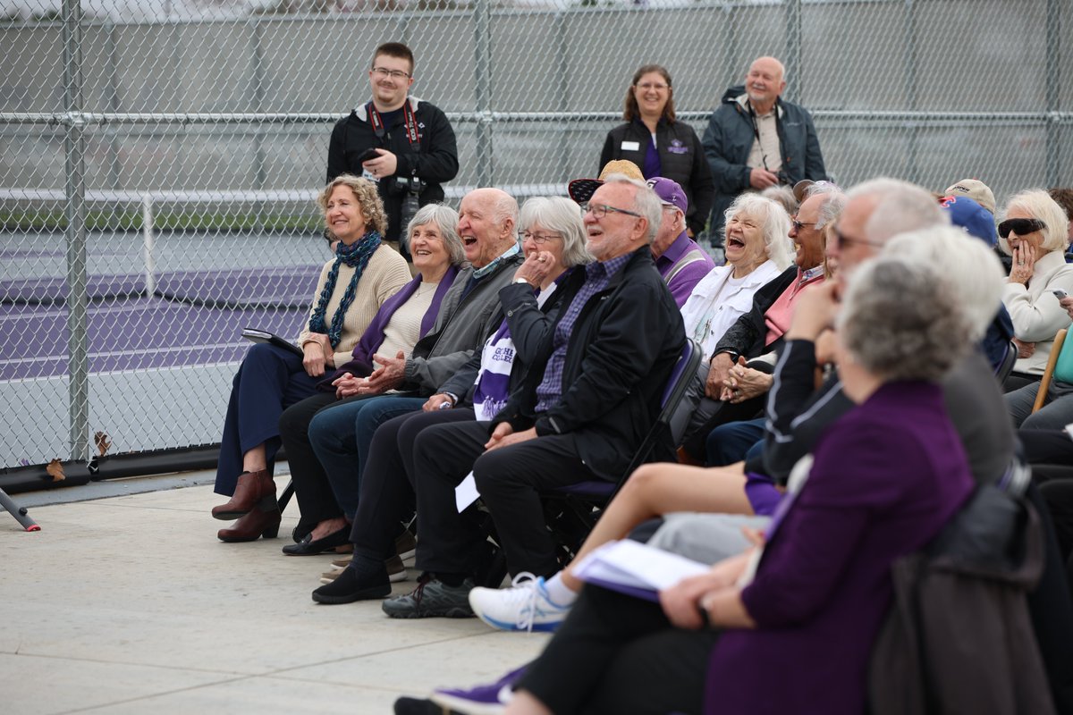 GC_MapleLeafs's tweet photo. Thank you to everyone who joined us for the ribbon‑cutting of the Stan King Tennis Complex! Thanks to the generosity of Stan and Bonnie King and our many supporters, these newly renovated courts will provide a first‑class home for our student‑athletes to train, compete and grow. https://t.co/oZFN1xN52W