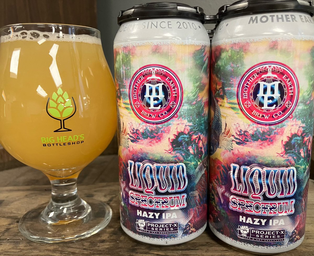 Nelson Sauvin, Strata, Galaxy, Mosaic @motherearthbrew Project X Series Liquid Spectrum Hazy IPA is in the coolers! 🍻 <a href="/jamesdaus/">R. Firdaus</a> Beer+Art 🍻 #missoula #beerstore #bottleshop #montana #projectx 🍻