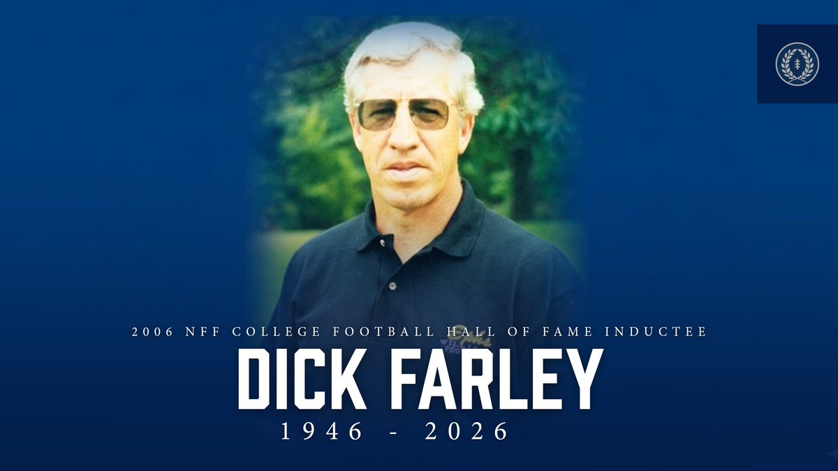 "It is a somber moment for the college football community when we lose a figure as impactful as Coach Dick Farley," said NFF Chairman Archie Manning. "He wasn't just a winner, winning 85 percent of his games, but he was a steadfast advocate of the 'scholar-athlete' ideal at the
