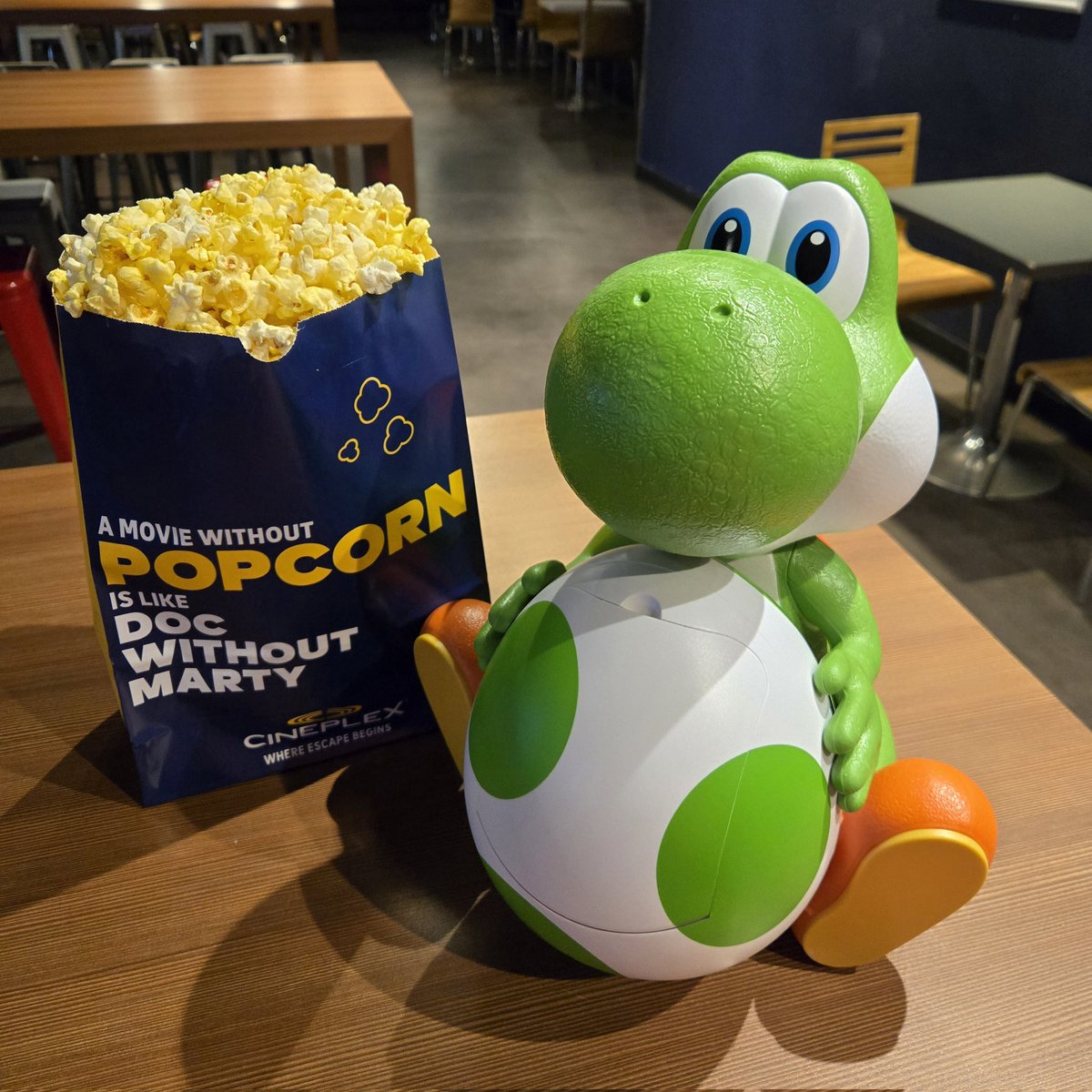 chsake_'s tweet photo. The Super Mario Galaxy Movie was enjoyable especially as a fan. I still wish it was extended a little bit to flesh out the characters (especially towards the end) but I like all the cameos and easter eggs. Also got  the Yoshi popcorn bucket (it's huge!) 😊 https://t.co/ppRQzscRoZ
