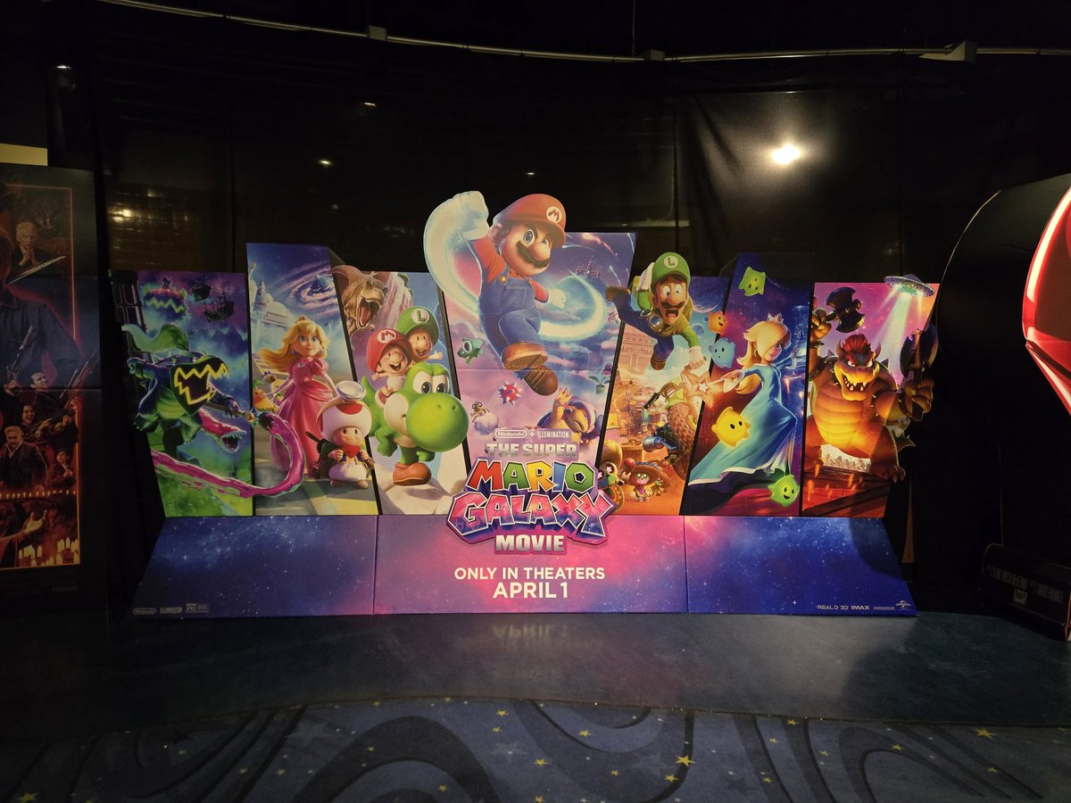 chsake_'s tweet photo. The Super Mario Galaxy Movie was enjoyable especially as a fan. I still wish it was extended a little bit to flesh out the characters (especially towards the end) but I like all the cameos and easter eggs. Also got  the Yoshi popcorn bucket (it's huge!) 😊 https://t.co/ppRQzscRoZ