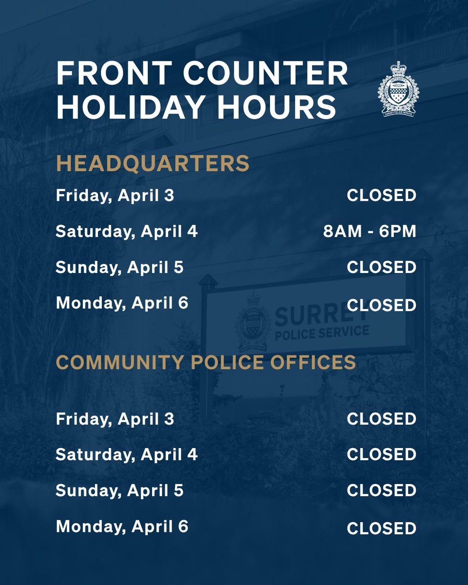 Surrey Police Service tweet media