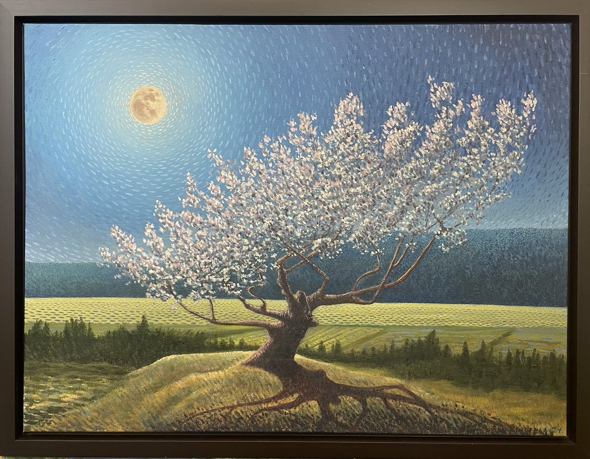 johnkinsella52's tweet image. April #fullmoon 
Blossoms and Moonlight 2025
Oil on canvas 
18 x 24 inches 
#pinkmoon #fullpinkmoon #art #oilpainting #artlovers #painting #goodfriday @Anishinabe_Life @kimahesse @morgfair @JoaniesRadio @ant_sclafani @peac4love @purple_moose @Imaginepeace58