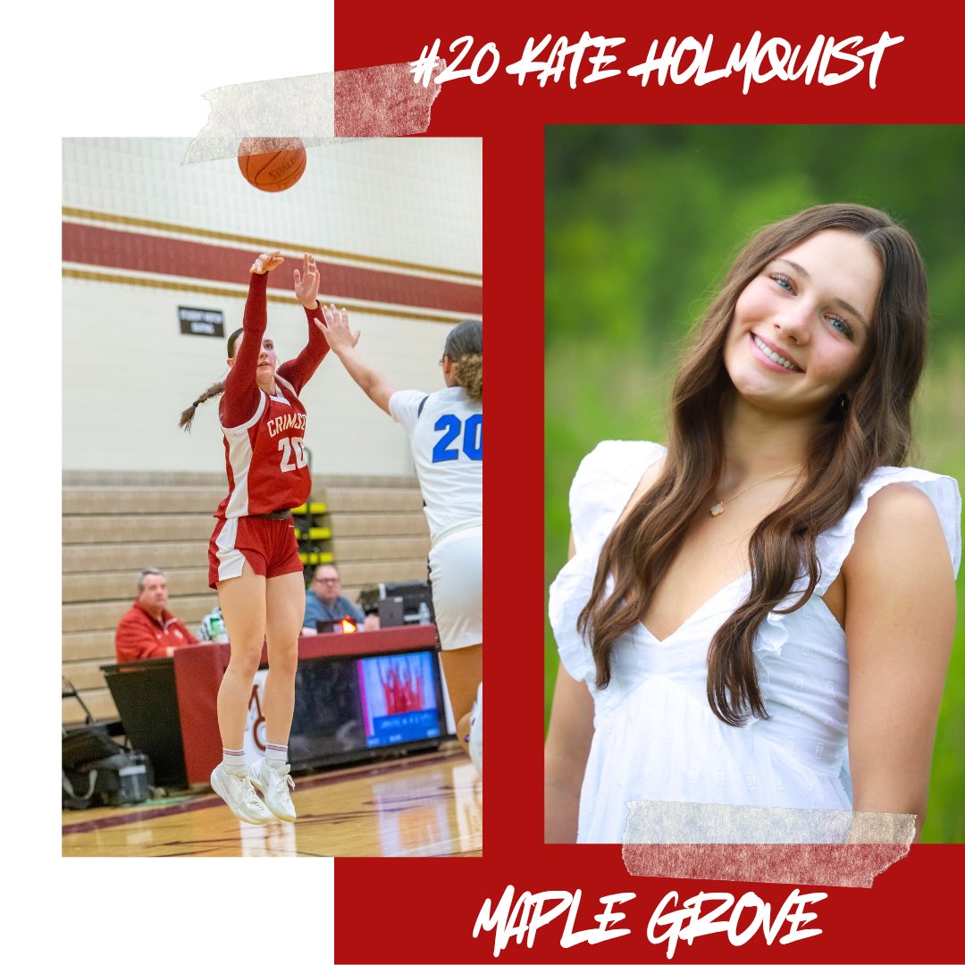 Rolling on- Representing the Crimson of Maple Grove - 5'7" Point Guard #20- Kate Holmquist! Kate will play for the University of Montana - Grizzlies next season.  Congrats <a href="/HolmquistKate/">Kate Holmquist</a> on being named a 4A All-Star! <a href="/MontanaGrizWBB/">Montana Lady Griz</a> <a href="/MGActivities/">Crimson Activities</a> <a href="/MGGirlshoops/">Crimson Girls Hoops</a>