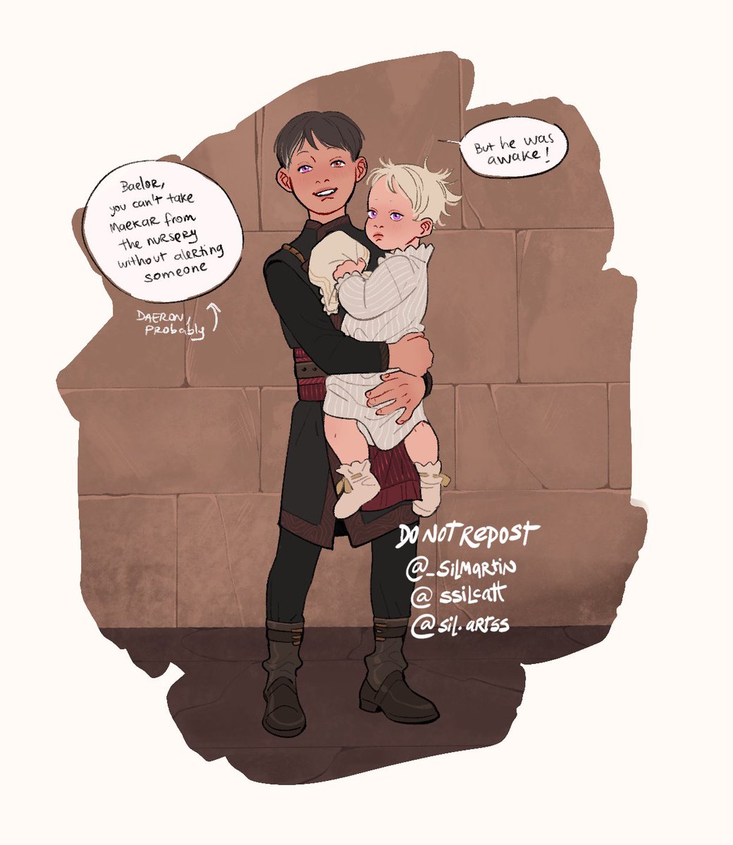 Baelor is the type of kid that would kidnap his siblings from their craddles to play with them and you can’t convince me otherwise 🙂‍↕️ #akotsk