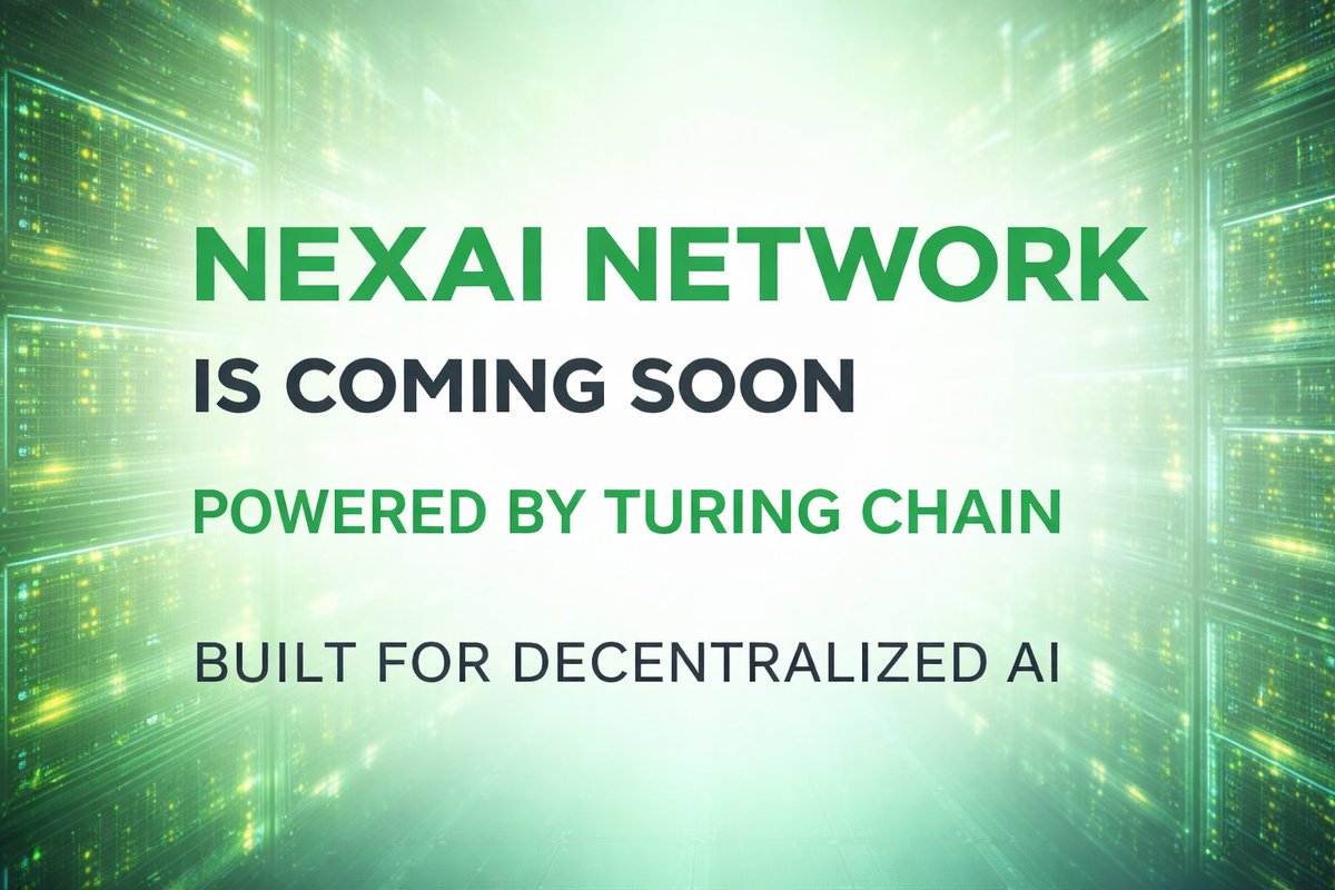 Nexai__network's tweet image. 🚀 NexAI Network is coming.

Now in internal testing, building a decentralized AI infrastructure powered by Turing Chain.

Designed for scalability, efficiency, and real-world AI applications. 🌐

#NexAI #TuringChain #AIInfrastructure #Web3 #DePIN #BuildInPublic