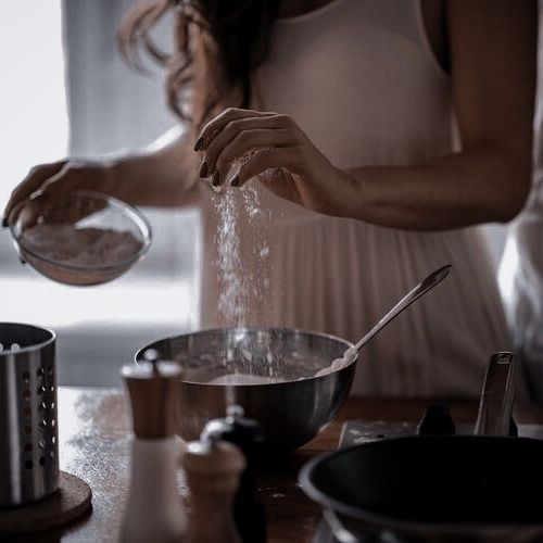 Baking on dreary days makes me feel cozy, helps me relax