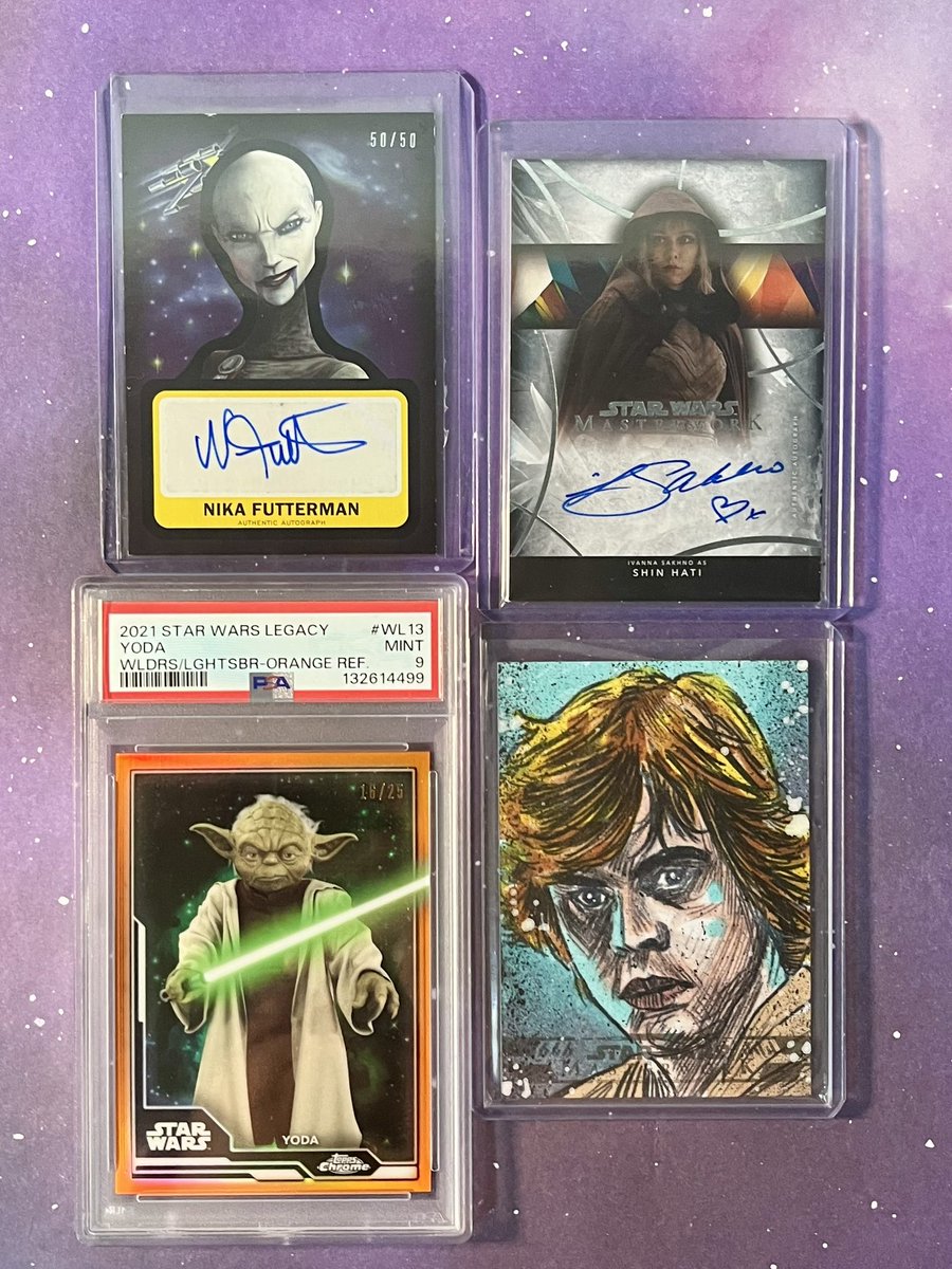 JBMStarWars's tweet photo. It’s been awhile! Here is some inventory 
Vader pic are all refractors 
2025 galaxy are /75 and /77
Old galaxy are all /75
If interested in any let me know! https://t.co/3KcYLgvESZ