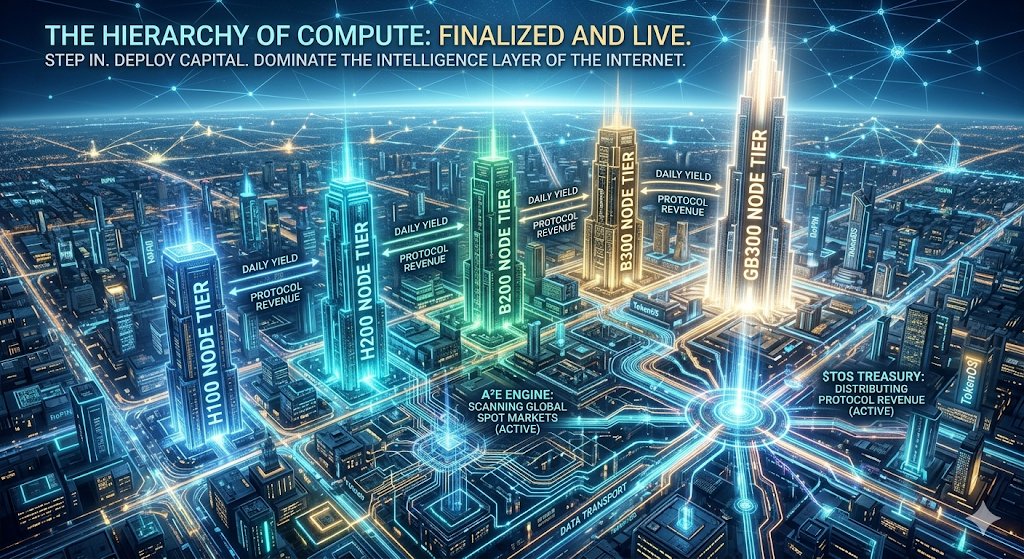 TokenOS_AI's tweet photo. The hierarchy of compute is finalized. H100, H200, B200, B300, and GB300 nodes are all live and ready for deployment. The A²E engine is scanning global spot markets. The $TOS treasury is distributing protocol revenue. The ecosystem is fully primed. Step in, deploy your capital, and dominate the intelligence layer of the internet.

Deploy your cloud-based GPU nodes today and start earning immediately. Choose from the H100, H200, B200, B300, or GB300 and earn between $120-500+ USD per node per day on average, depending on your selections.

https://t.co/AYZX95MqgK