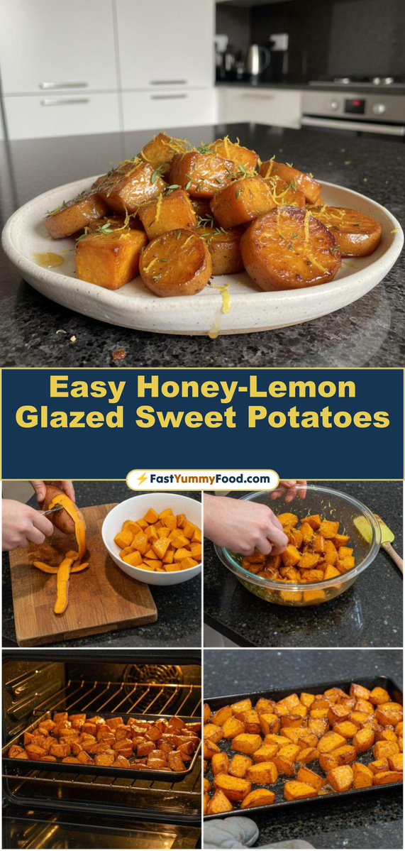 fastyummyfood1's tweet image. Craving a side that's both sweet &amp;amp; savory? 🍠🍯

These Honey Glazed Sweet Potatoes are roasted to perfection in no time!

Imagine that irresistible honey-lemon butter melting in your mouth.

What's your go-to easy side dish? #SweetPotatoes