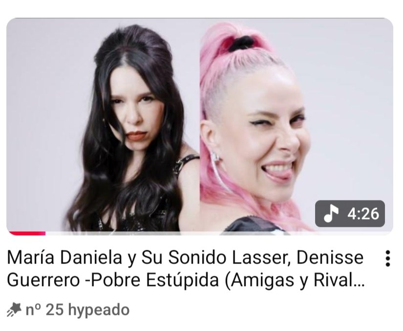 Estamos en el lugar 25 de los más hypeados en Youtube ❤️ 

No dejen de darle hype y suscribanse a nuestro canal:

youtube.com/@mariadanielay…