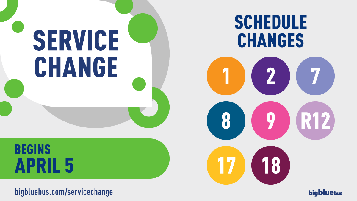 SMBigBlueBus's tweet photo. Friendly reminder: Starting Sunday, April 5, #BigBlueBus service changes go into effect! Enjoy greater convenience and flexibility with expanded hours powered by #BrighterBlue.💙🚌
For all change details, visit: https://t.co/naj0gErJpC.
#RideWithConfidence #ServiceChange @santamonicacity
Recordatorio amistoso: ¡A partir del domingo 5 de abril, entran en vigor los cambios en el servicio de #BigBlueBus! Disfruta de mayor conveniencia y flexibilidad con horarios ampliados impulsados por #BrighterBlue. 💙🚌
Para todos los detalles de los cambios, visita: https://t.co/8Zq3n8CL4v