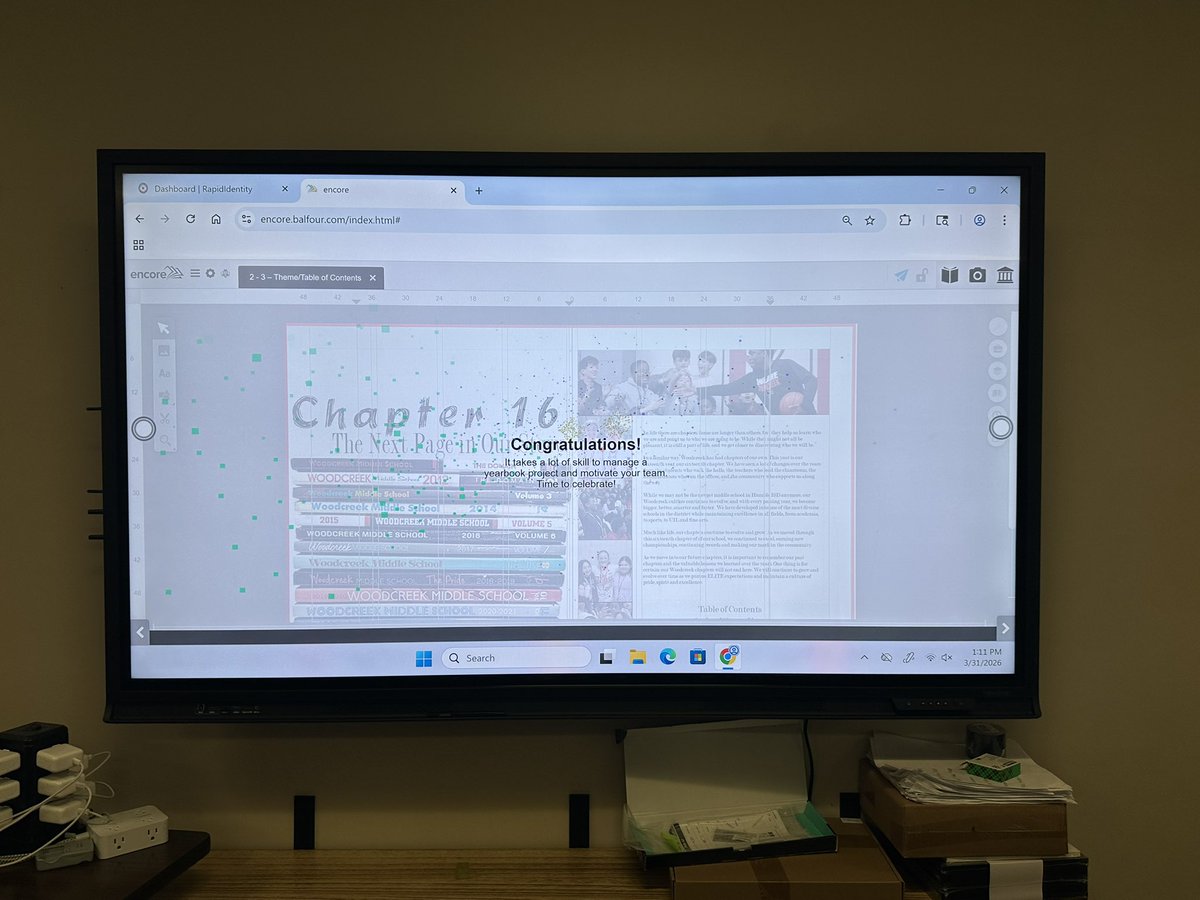 MsRussell_WMS's tweet image. The 2025-2026 WMS Yearbook is COMPLETE! This group of students did such an incredible job putting together this year’s book, and we can’t wait for everyone to see it in a few weeks!  #Chapter16 #BeEliteWMS