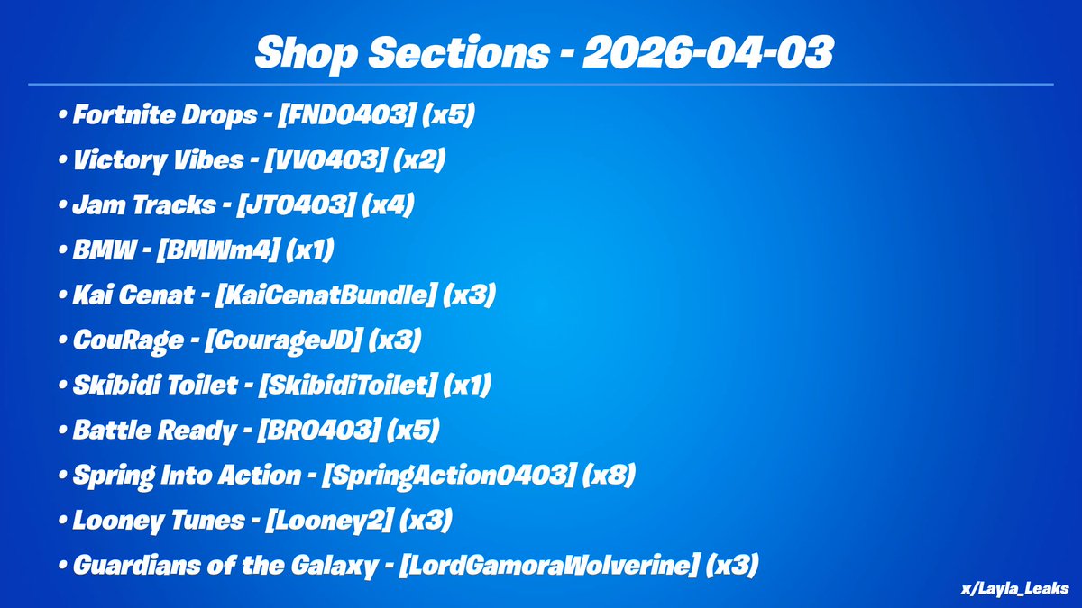 Added shop sections for Tonight