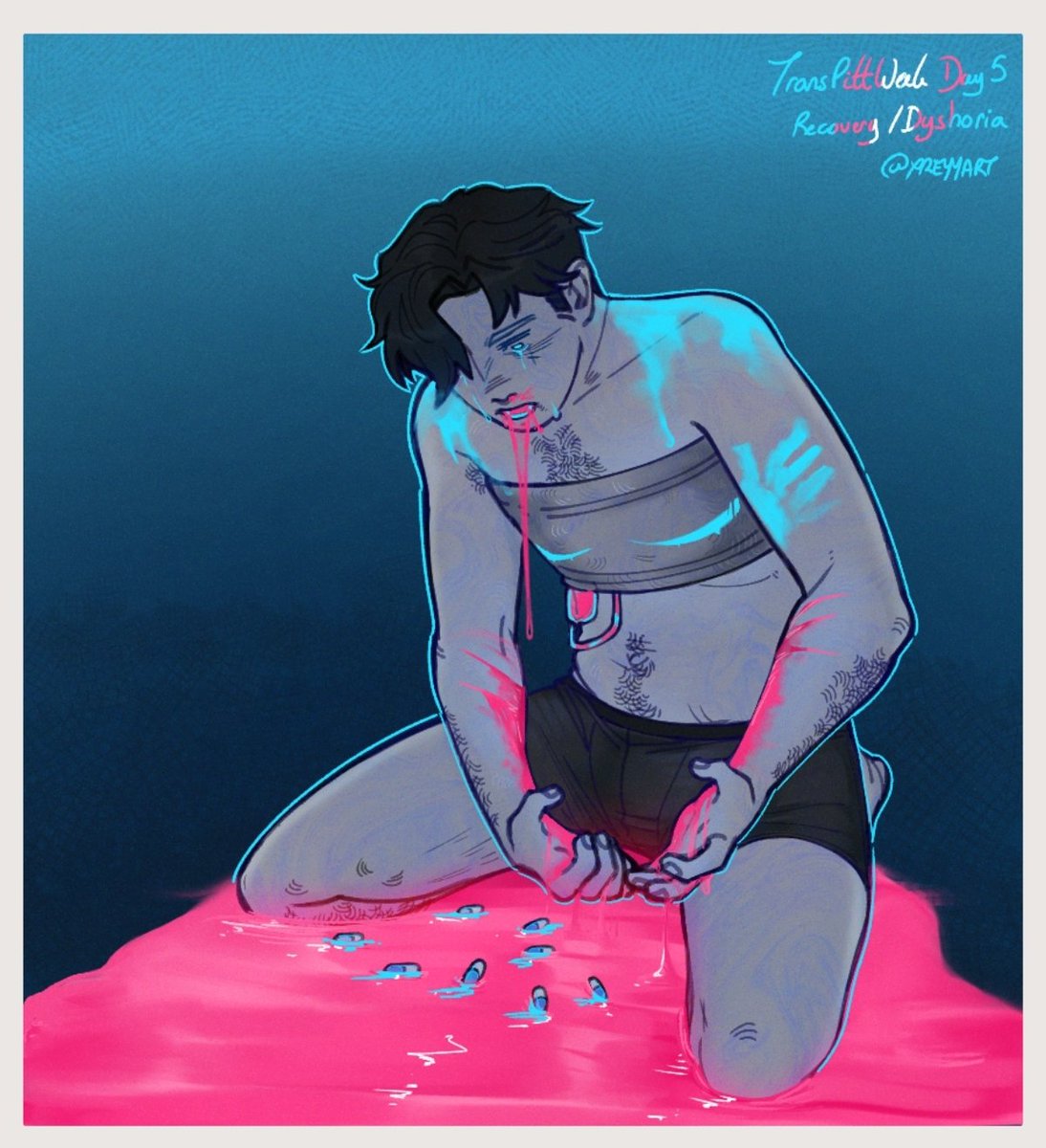 #transpittweek ○Day 5! Dysphoria
'Are you man enough?'
#franklangdon #thepitt