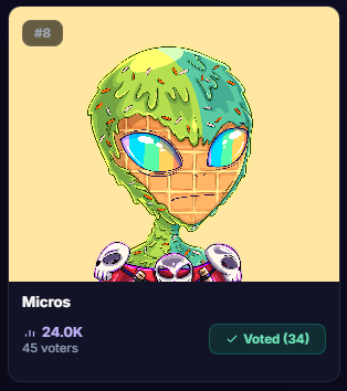SygnalBASC's tweet photo. Do you want @MicrosNft on Orbis? Go vote https://t.co/Kx9lCf8UU8 https://t.co/yoGiaQfRgs