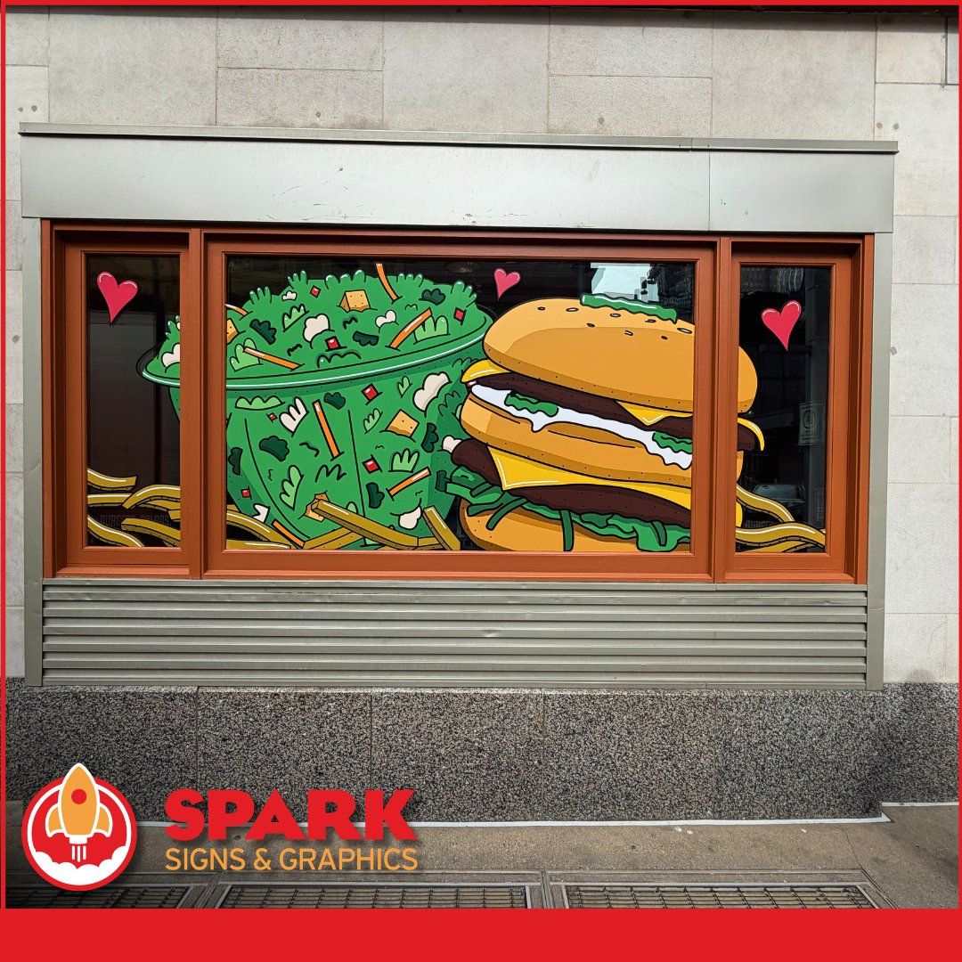 SparkSigns's tweet image. Client-designed artwork brought to life for Hello Bistro with a full wall mural and large window graphic at their downtown Pittsburgh location. Definitely makes you hungry 🍔

Learn more or request a quote at sparksigns.com.

#WallGraphics #WindowGraphics