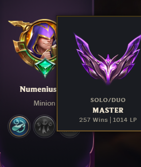 Numeniusx's tweet photo. Finally hit low master https://t.co/Effx7KkD74
