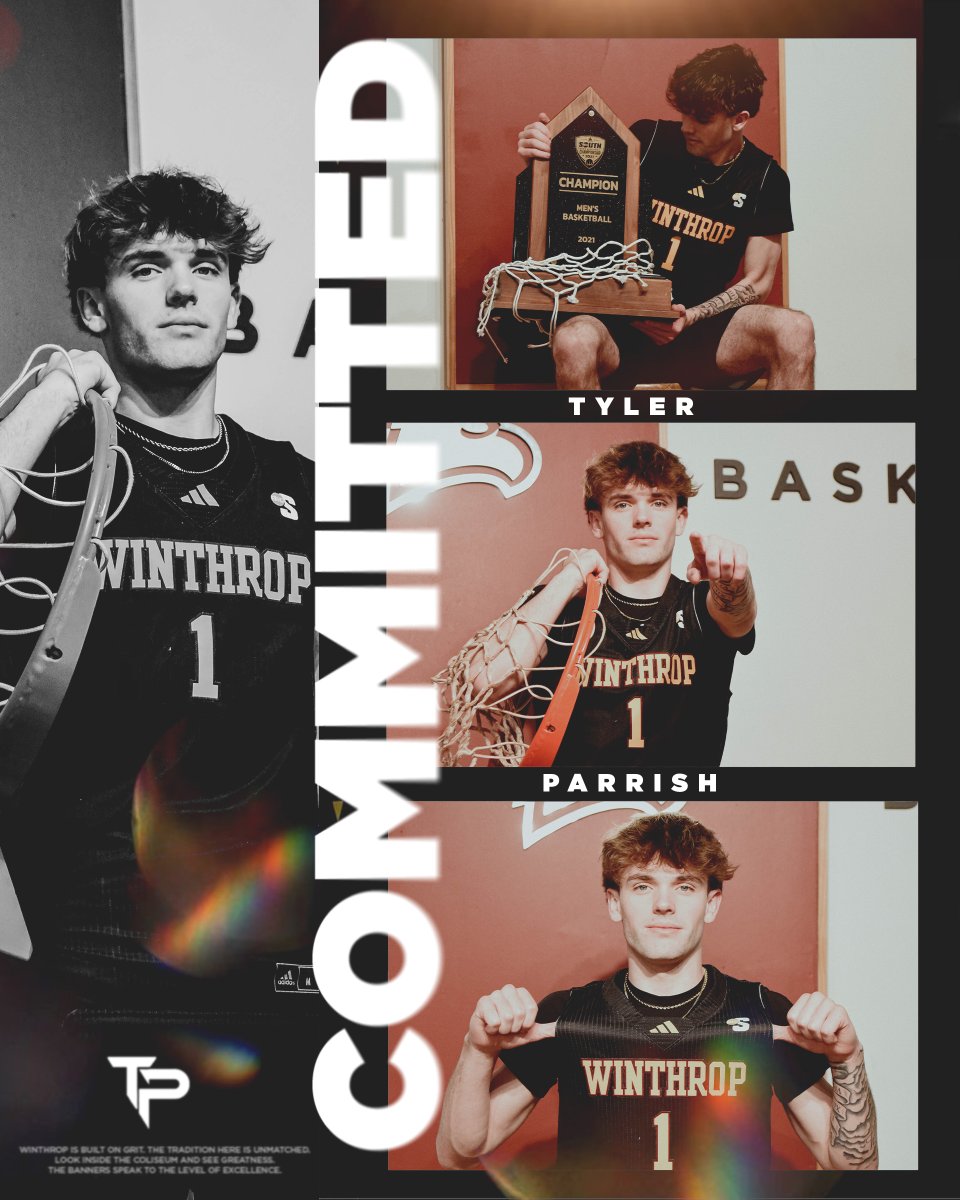 Tyler_Parrish1's tweet photo. Committed! 🔥

I’m grateful to announce that I’ll be continuing my basketball career at Winthrop University. 

Huge thank you to the entire Winthrop staff for believing in me. And thank you to my family, coaches, and teammates for all the support.

Let's get to work! #ROCKtheHILL https://t.co/JTrce1wq5p