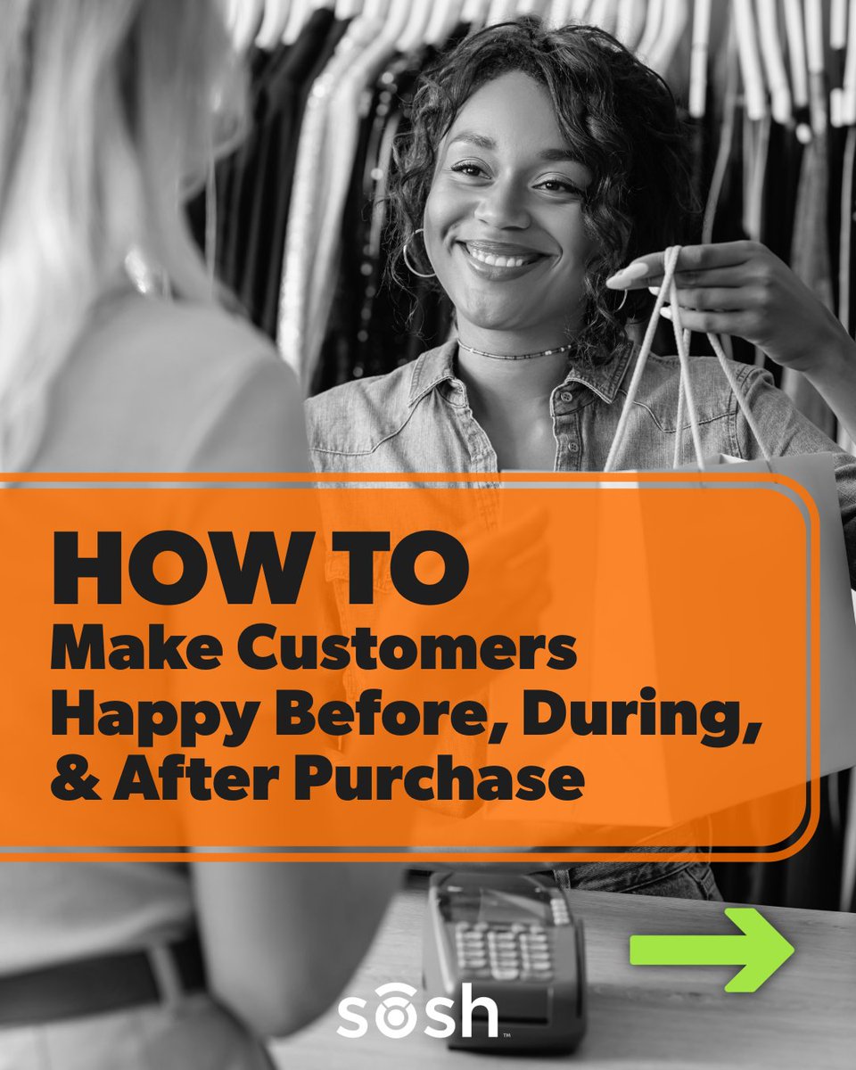 getsosh's tweet image. Here’s how you can apply customer service through every step in the customer journey. Read more in our blog, too!

getsosh.com/our-take/what-… 

#blog #customerservice #businesstips #marketing #customersupport