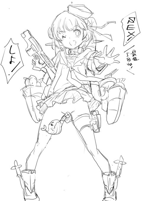 深夜にサムちゃんをらくがき 