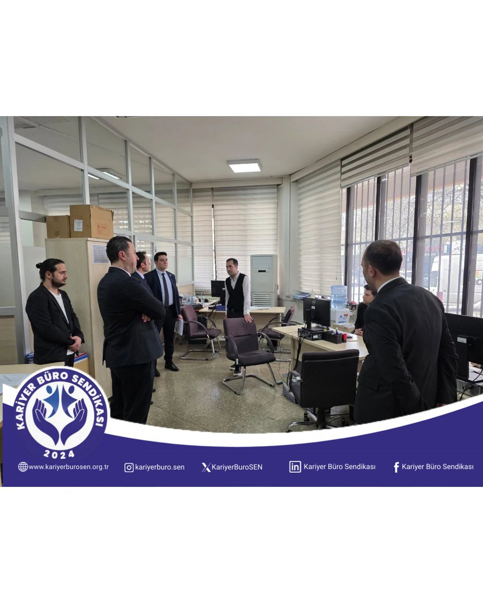 Kariyer Büro Sendikası Konya Ziyareti Genel Başkanımız Sayın Tolga AKGÜL, Genel Baskan Vekilimiz Sayın Ersin KILIÇ ve Genel Başkan Yardımcımız Sayın Aykut EMİRAHMET tarafından Konya Defterdarlığı bünyesindeki vergi daireleri ziyaret edilmiştir.   
Gerçekleştirilen ziyarette; iş