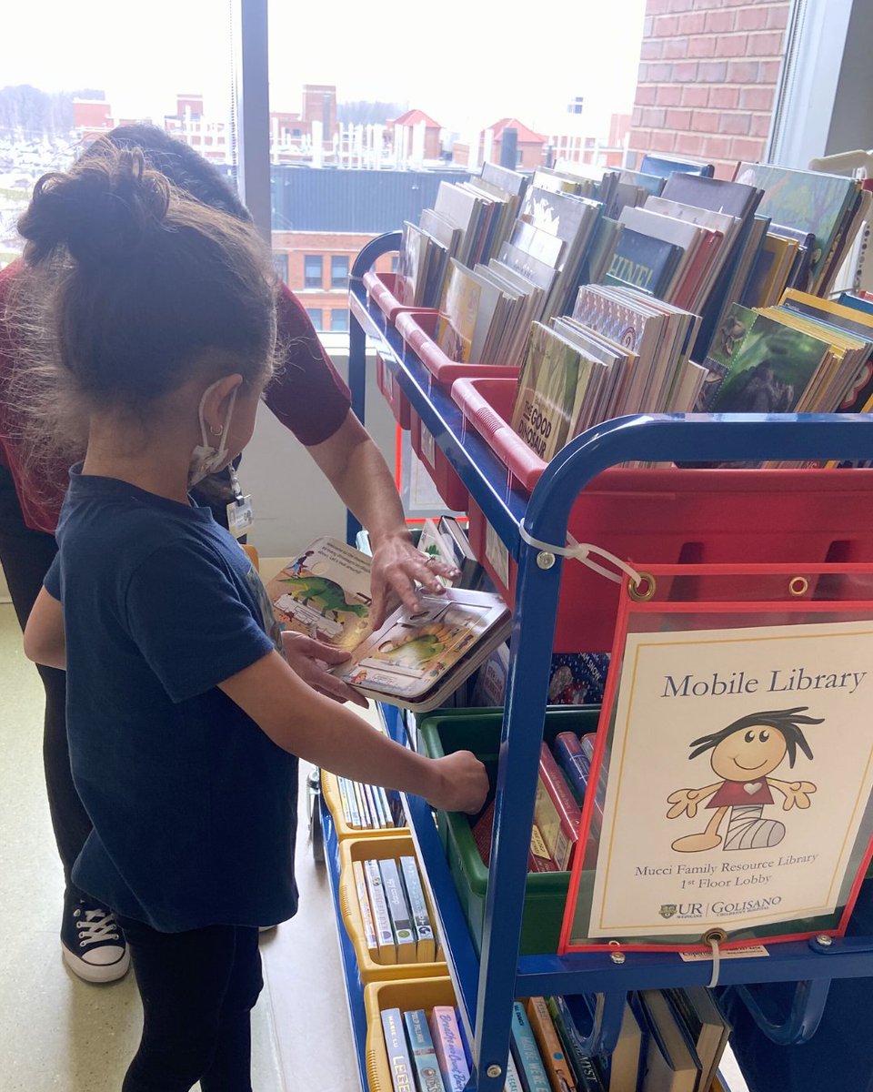 GolisanoKids's tweet photo. When our kiddos can’t come down to the library, our mobile library comes to them. 📚 

What book is a must-have in our collection? Tell us! 👇

#ChildrensBookDay https://t.co/0m2xcFNr0v