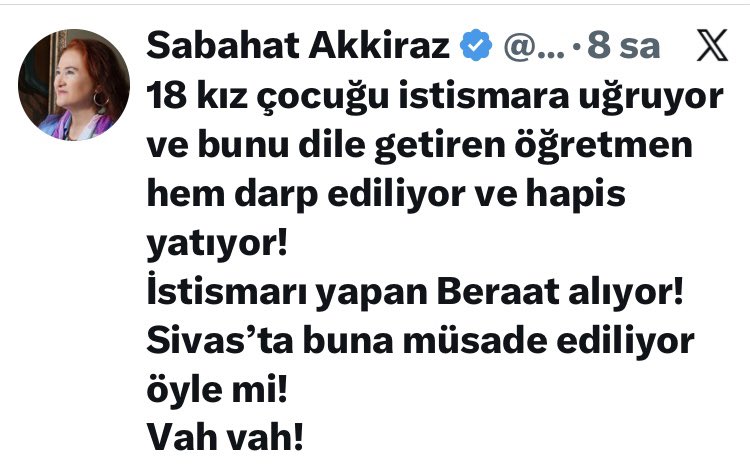 Görele’de bir kız çocuğu ilçe belediye başkanı tarafından taciz ediliyor ve trafik kazası süsüyle öldürülüyor. 

Siyasal Alevici Sabahat bununla ilgili tek satır yazamıyor, çünkü başkan CHP’li 

Vah vah
