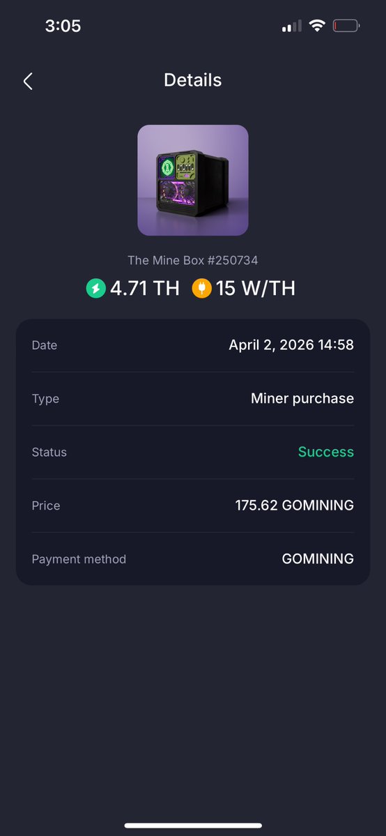 3rdEye322's tweet image. Bought a miner on market today, it came into my account and then vanished few minutes later 

Anybody have this happen before? And yes I was charged.

#gomining