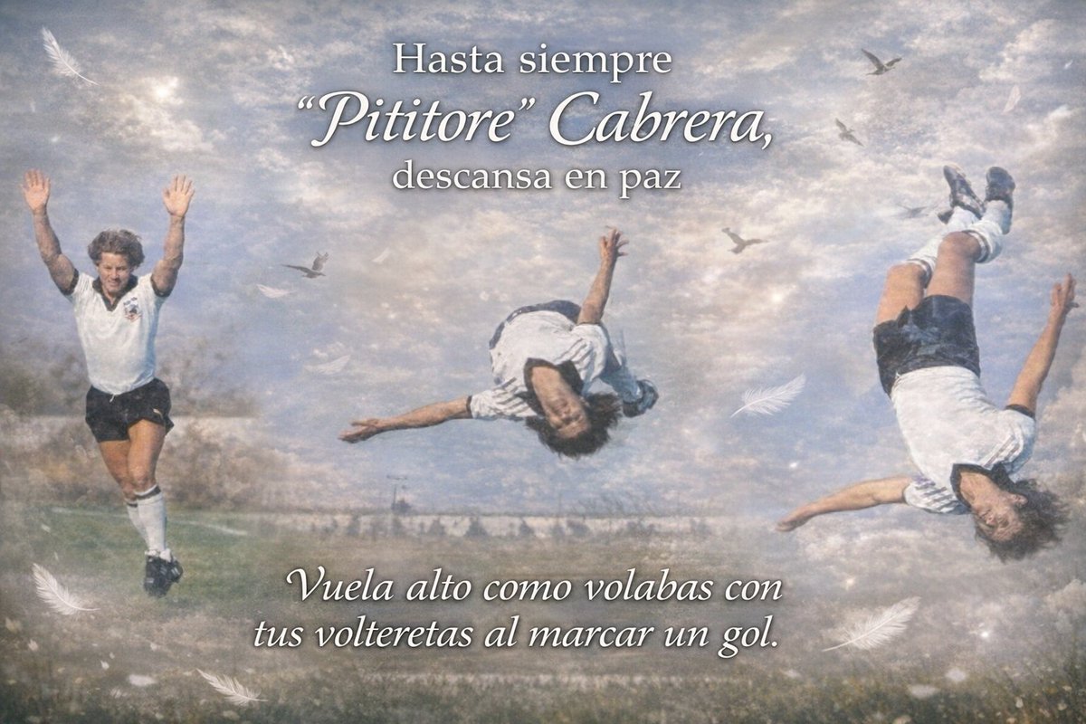 JuanZamoranoF's tweet photo. Descansa en paz Víctor "Pititore" Cabrera. 
Buen viaje a la eternidad.
Vivirás por siempre en el recuerdo de tus goles y celebraciones.
#PititoreCabrera #QEPD https://t.co/eoDRrbWIh1