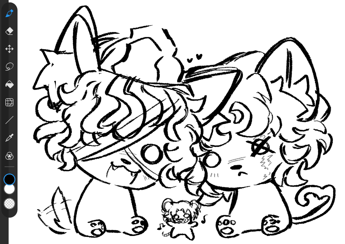 Maplehasnoidea's tweet photo. @mothstuffed Cute furry florimatt bc why not that's all i know to draw (and rat louis dancing) https://t.co/XBTqsh9yTy