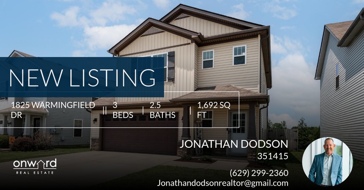 jonathankdodson's tweet photo. 📍 New Listing 📍 Take a look at this fantastic new property that just hit the market located at 1825 Warmingfield Dr in Murfreesboro. Reach out here or at (629) 299-2360 for more information!

Listed by Jacqueline (Jackie) Hardi... https://t.co/djnEvewk7A https://t.co/dGwgboeBDF