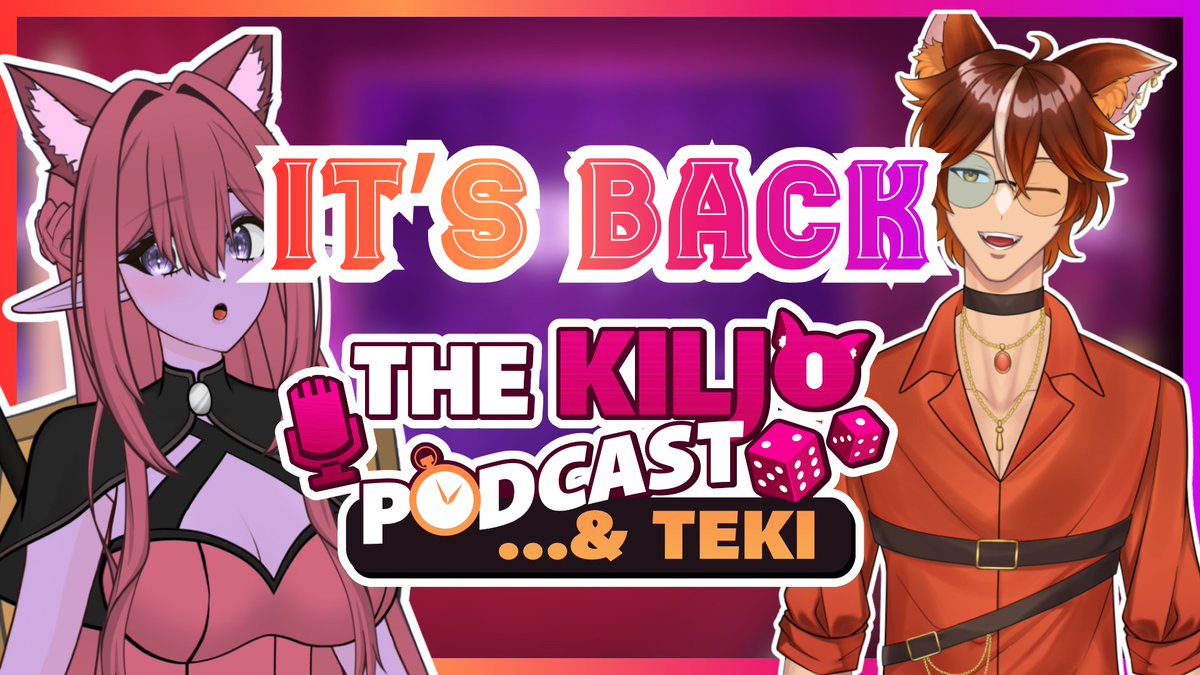 KiljoVT's tweet photo. We're back? No this isn't an out of season April Fools Joke.
@Teki_VT is here for real.
🟥: https://t.co/wAv42fyw4q
🟪: https://t.co/d0D9klnIxd
#VTuberEN #Podcast #KiljoLive https://t.co/jpTDqdpjCP