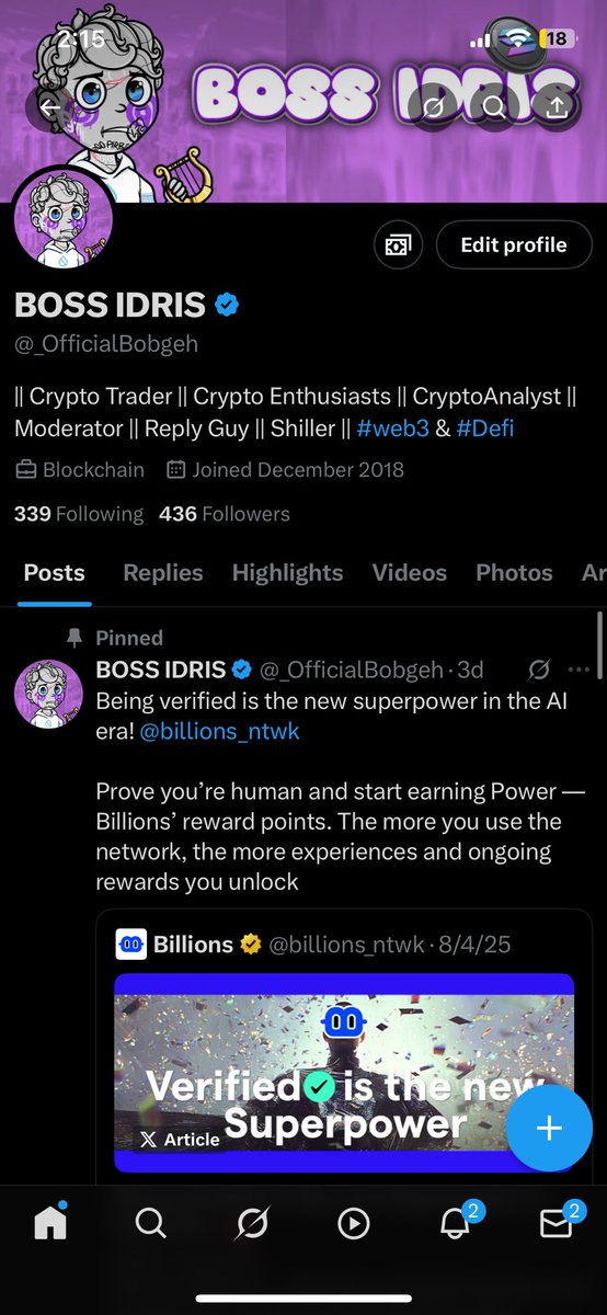 _OfficialBobgeh's tweet image. Many times I wanted to give up
But I kept pushing.
If I had quit, you wouldn’t be seeing this page with 1.5K+ followers and growing fast
Never give up on your goals. Your breakthrough is closer than you think.
Keep grinding 💪
#IdrisCrypto #NeverGiveUp #CryptoJourney #Consistent