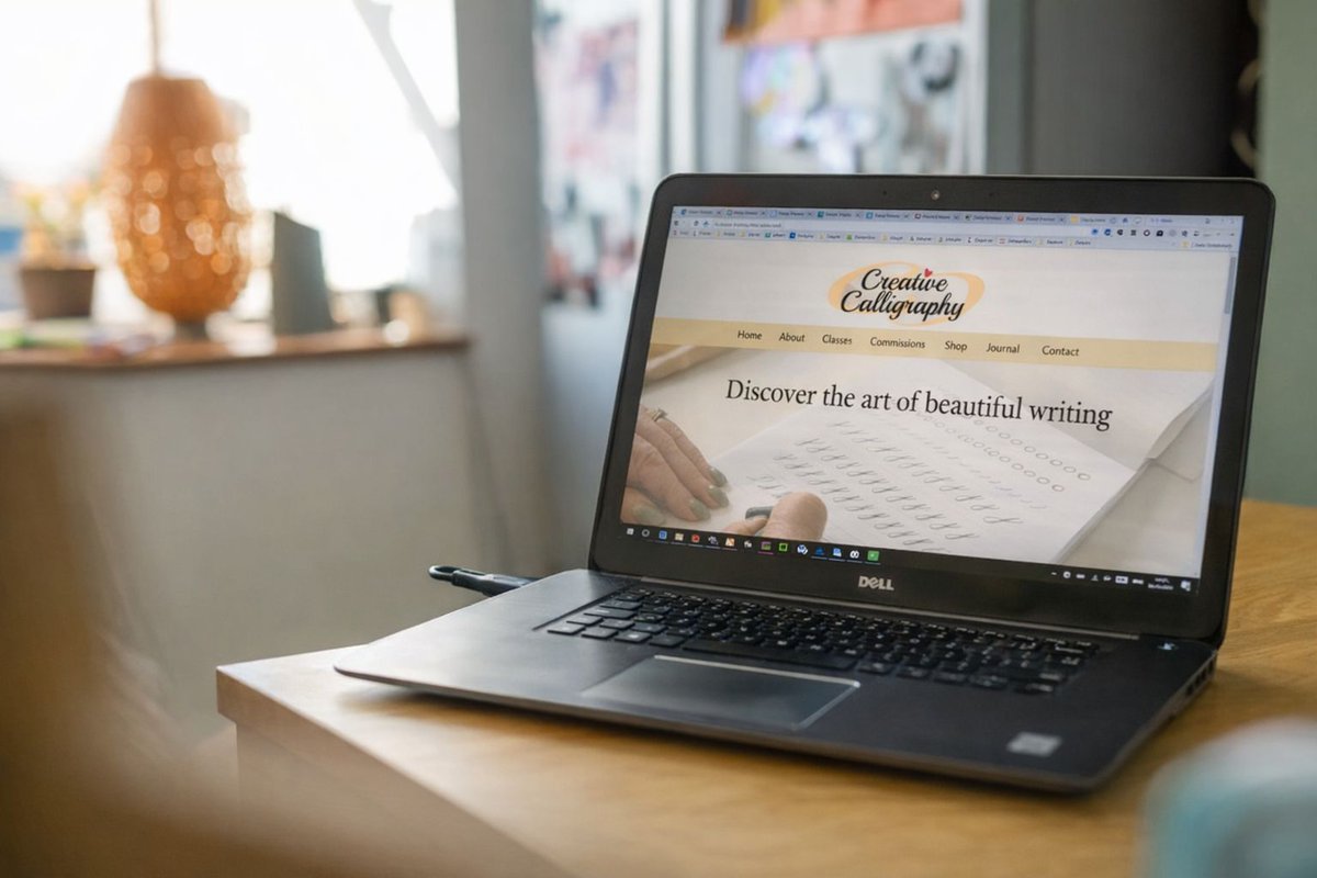 CreativeCallig's tweet photo. My website has been given a spring clean by Jackdaw Web Design. The teaching side of my business is now front and centre with lots of lovely new images by @RJMPhotography1. Let me know what you think! https://t.co/vDxAVKllDX