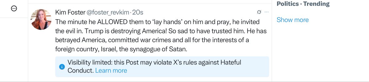 Kim Foster tweet media