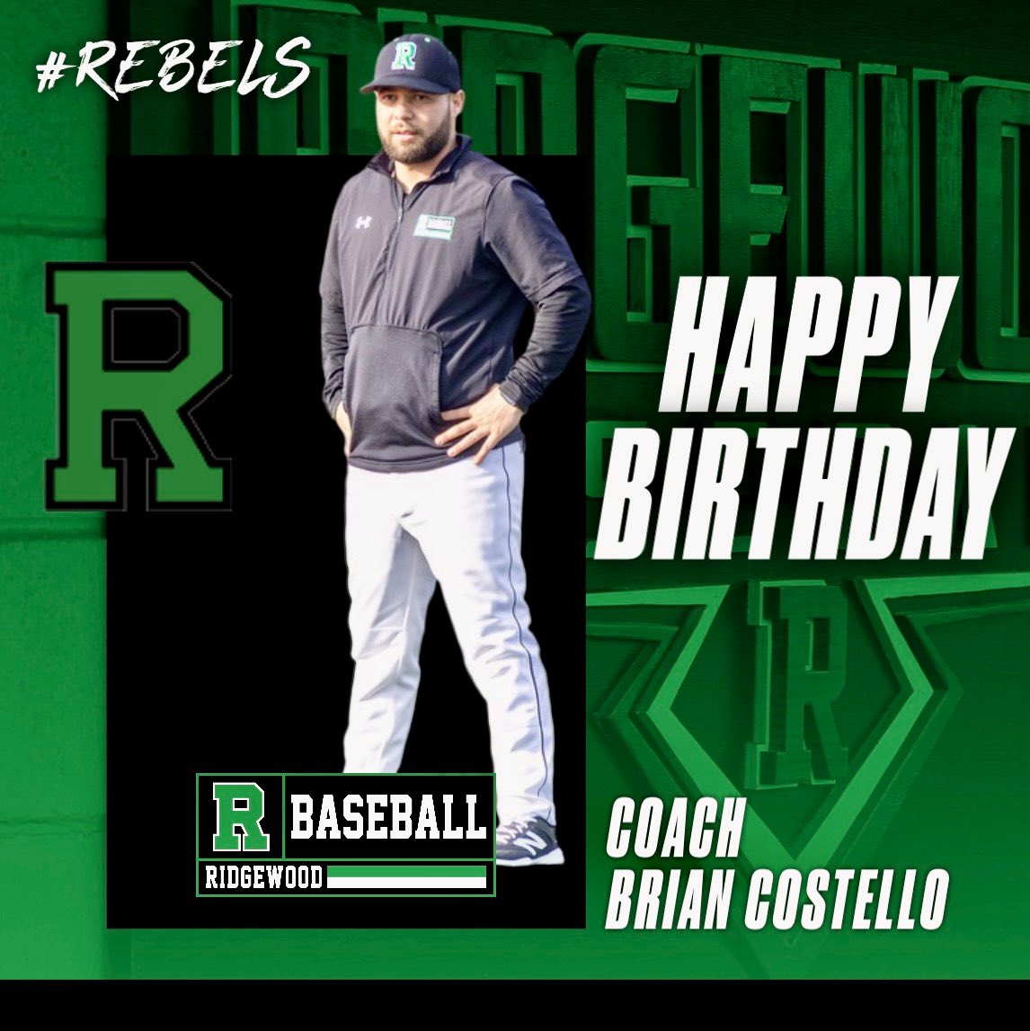 RHSbaseball234's tweet photo. Happy Birthday to Varsity Assistant, Coach Brian “Chief” Costello. Thank you for all you do to elevate our program and players. Enjoy your day!
#RebelsBaseball https://t.co/Y38Cu5ErLq