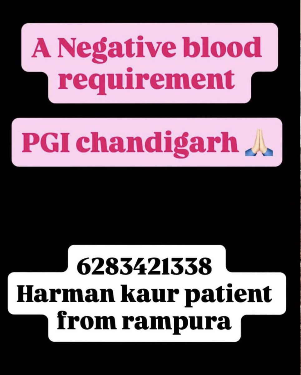 Urgent need 
<a href="/BloodAid/">BloodAid</a> <a href="/BloodDonorsIn/">Blood Donors India</a> <a href="/UbloodIn/">UBLOOD</a>